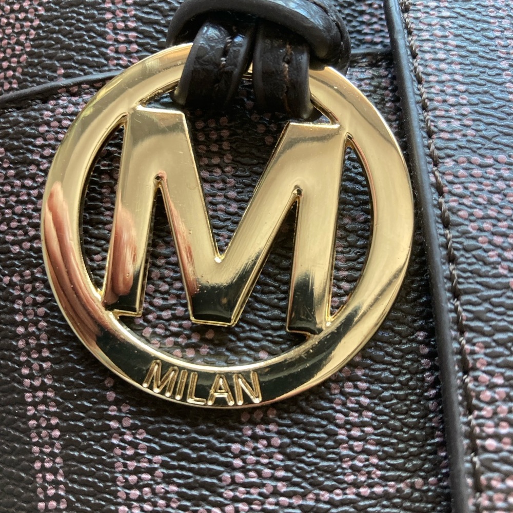 Milan Brown Tote Bag. 15” x 10”. Never used - Picture 2 of 12